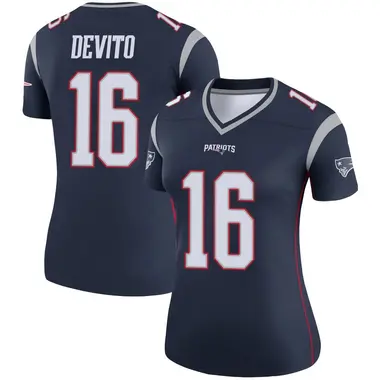 Tommy DeVito Women's Legend Navy New England Patriots Jersey