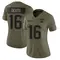 Tommy DeVito Women's Limited Olive New England Patriots 2025 Salute to Service Jersey