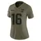 Tommy DeVito Women's Limited Olive New England Patriots 2025 Salute to Service Jersey