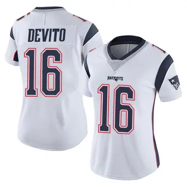 Tommy DeVito Women's Limited White New England Patriots Vapor Untouchable Jersey