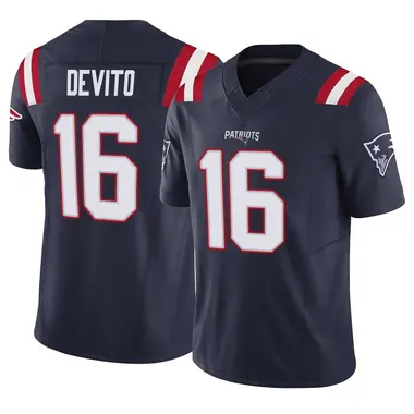 Tommy DeVito Youth Limited Navy New England Patriots Vapor F.U.S.E. Jersey