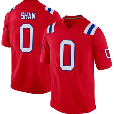 Travis Shaw Men's Game Red New England Patriots Alternate Jersey