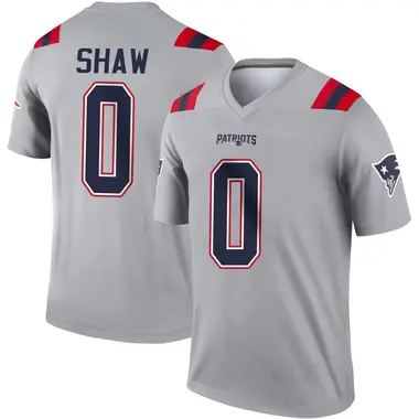 Travis Shaw Men's Legend Gray New England Patriots Inverted Jersey