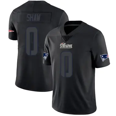 Travis Shaw Men's Limited Black Impact New England Patriots Jersey