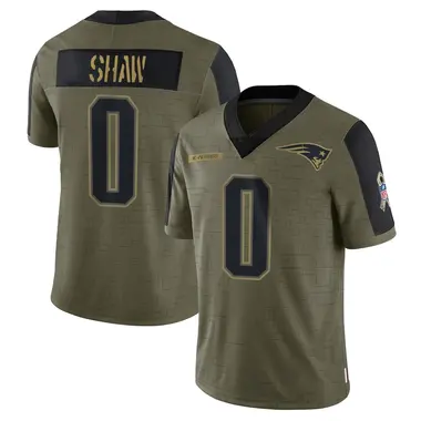 Travis Shaw Men's Limited Olive New England Patriots 2021 Salute To Service Jersey