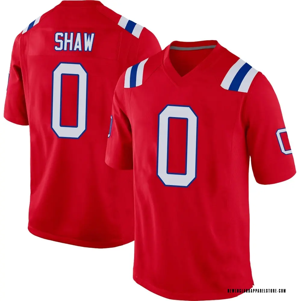 Travis Shaw Youth Game Red New England Patriots Alternate Jersey