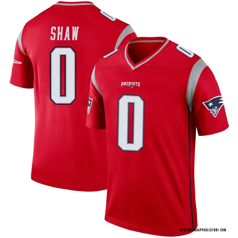 Travis Shaw Youth Legend Red New England Patriots Inverted Jersey