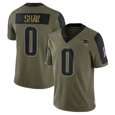 Travis Shaw Youth Limited Olive New England Patriots 2021 Salute To Service Jersey