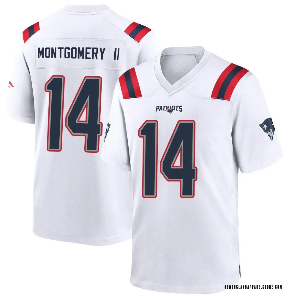 Ty Montgomery II Men's Game White New England Patriots Jersey