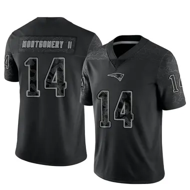 Ty Montgomery II Men's Limited Black New England Patriots Reflective Jersey