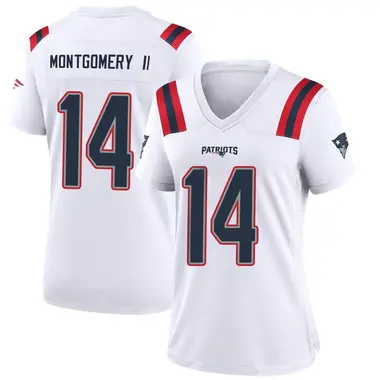 Ty Montgomery II Women's Game White New England Patriots Jersey