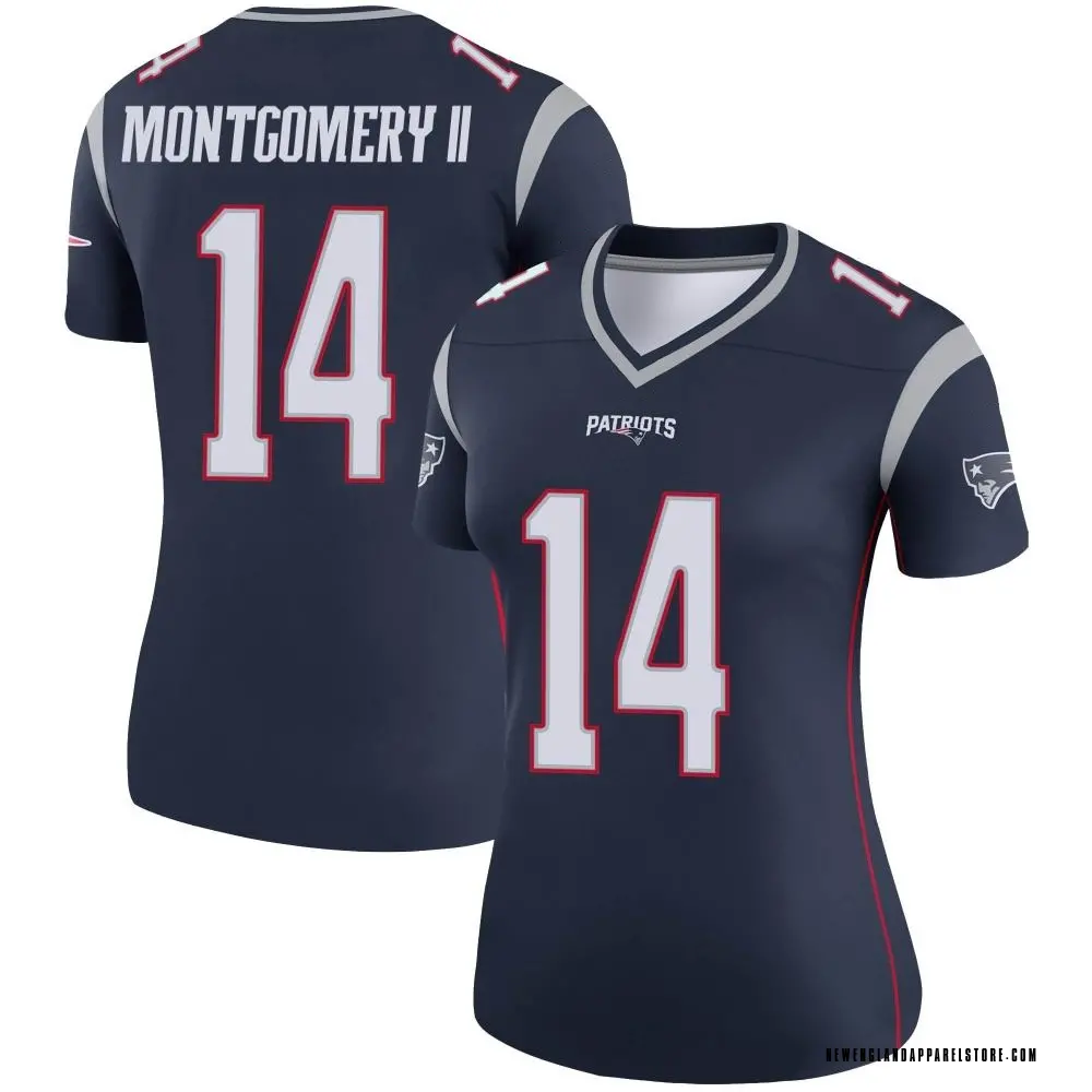 Ty Montgomery II Women's Legend Navy New England Patriots Jersey