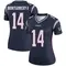 Ty Montgomery II Women's Legend Navy New England Patriots Jersey