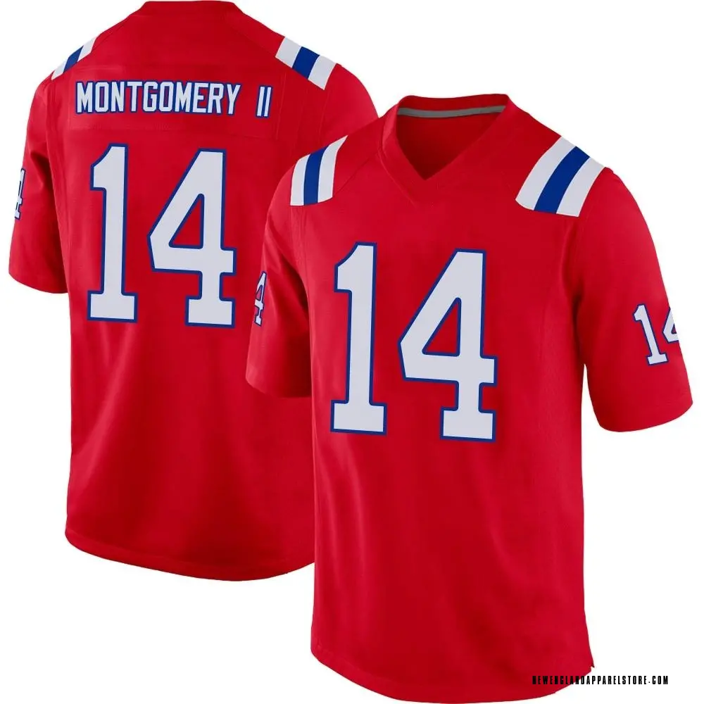 Ty Montgomery II Youth Game Red New England Patriots Alternate Jersey