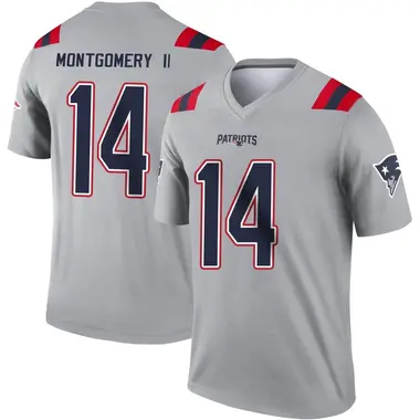 Ty Montgomery II Youth Legend Gray New England Patriots Inverted Jersey