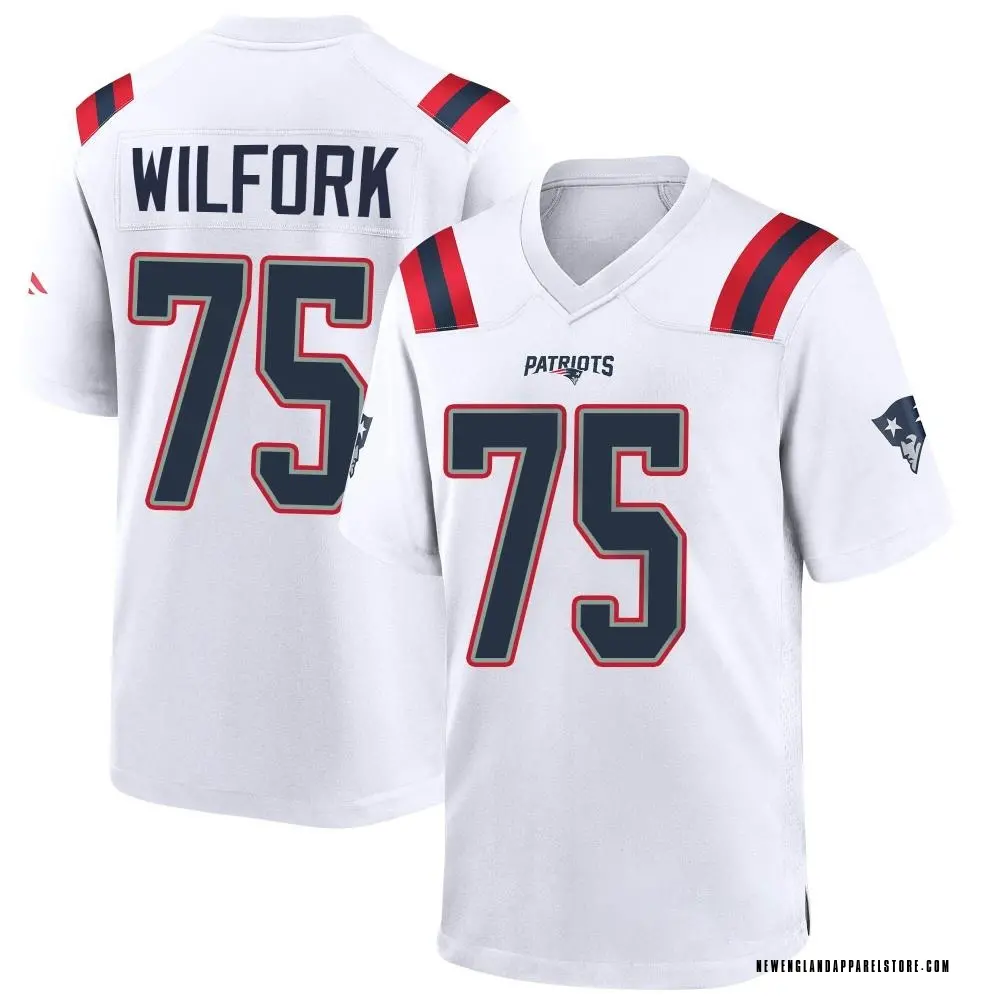 Vince Wilfork Men's Game White New England Patriots Jersey