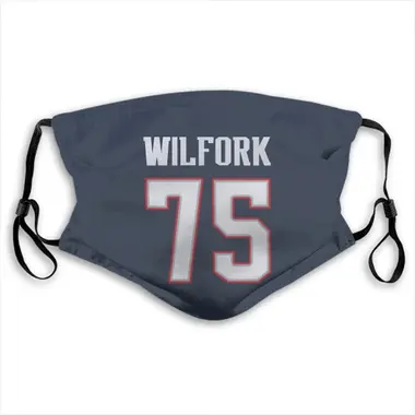 Vince Wilfork Name & Number Navy New England Patriots Face Mask