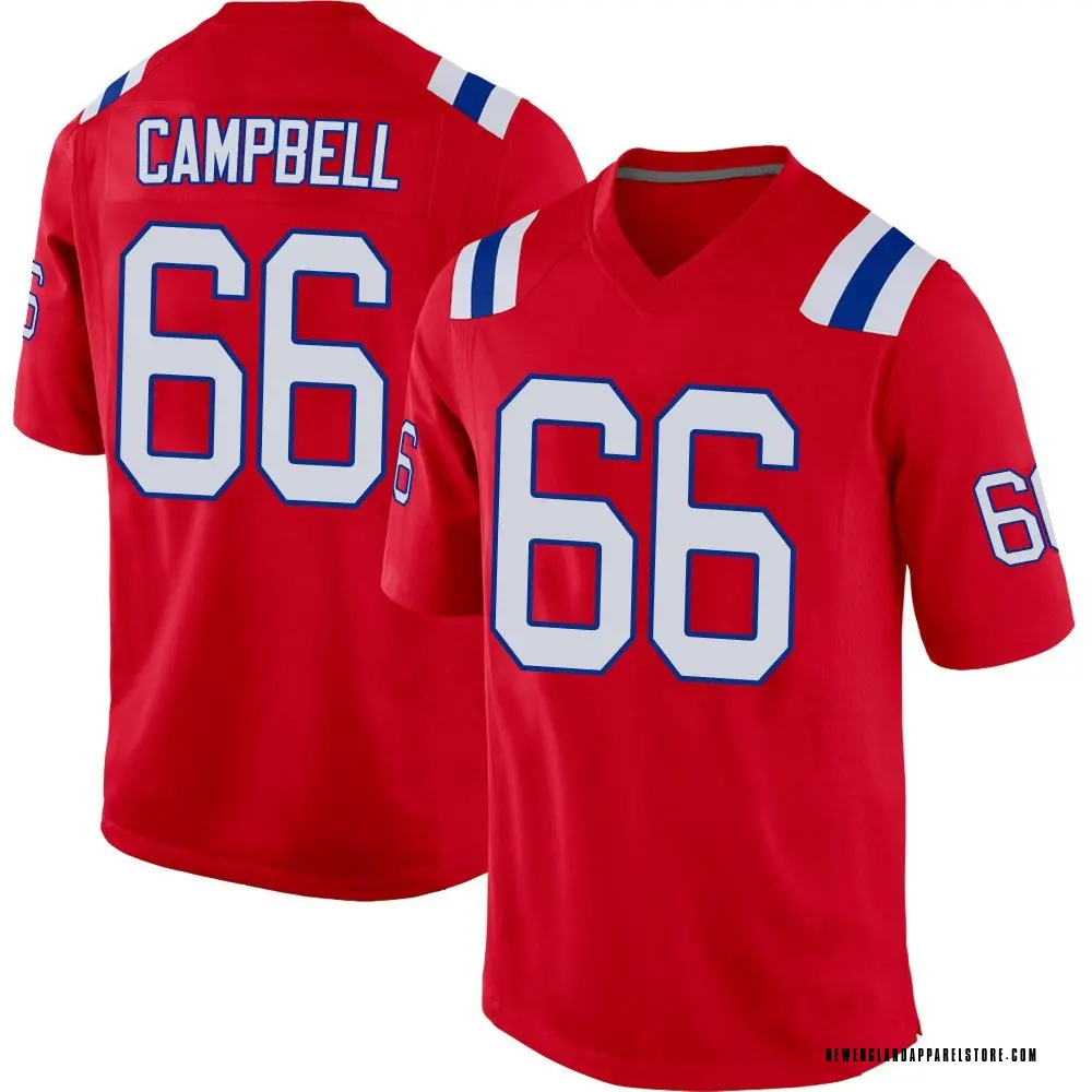 Will Campbell Men's Game Red New England Patriots Alternate Jersey