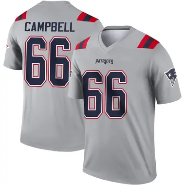 Will Campbell Men's Legend Gray New England Patriots Inverted Jersey