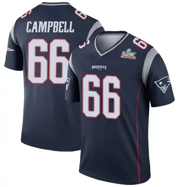 Will Campbell Men's Legend Navy New England Patriots Super Bowl LX Patch Jersey
