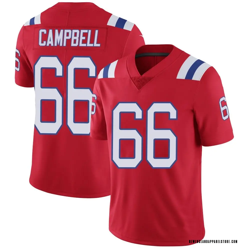 Will Campbell Men's Limited Red New England Patriots Vapor Untouchable Alternate Jersey