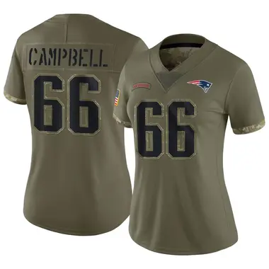 Will Campbell Women's Limited Olive New England Patriots 2022 Salute To Service Jersey