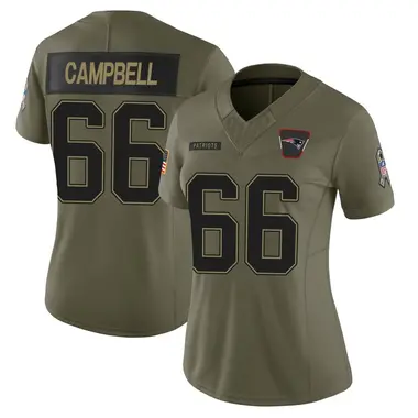 Will Campbell Women's Limited Olive New England Patriots 2025 Salute to Service Jersey