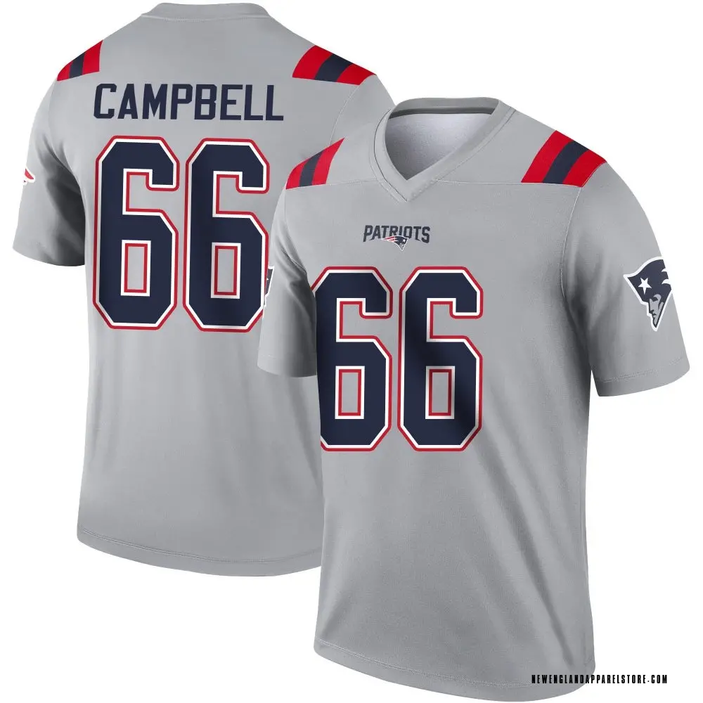 Will Campbell Youth Legend Gray New England Patriots Inverted Jersey