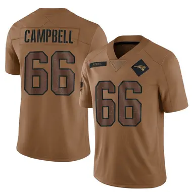 Will Campbell Youth Limited Brown New England Patriots 2023 Salute To Service Jersey