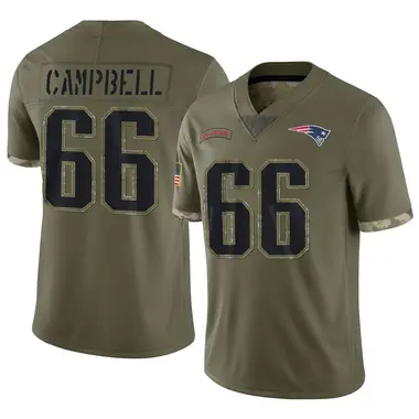 Will Campbell Youth Limited Olive New England Patriots 2022 Salute To Service Jersey