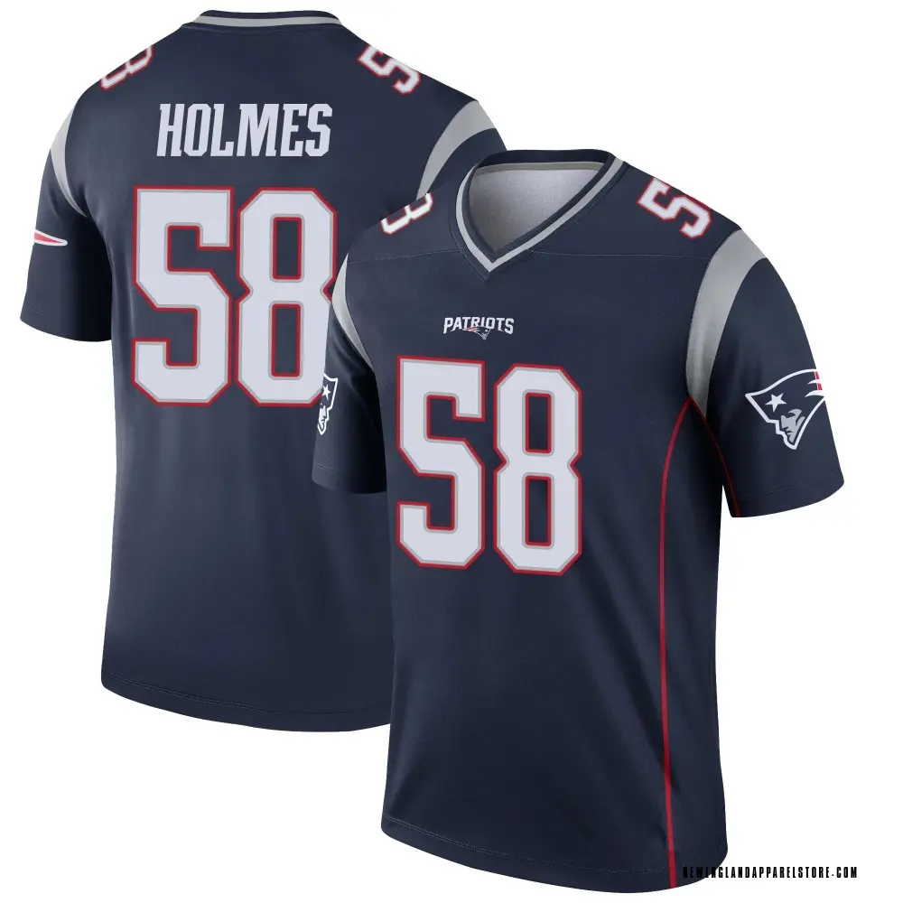 Xavier Holmes Men's Legend Navy New England Patriots Jersey