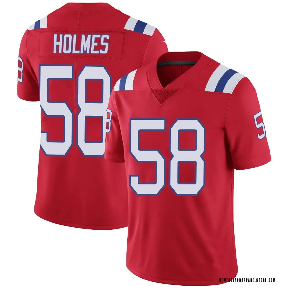 Xavier Holmes Men's Limited Red New England Patriots Vapor Untouchable Alternate Jersey