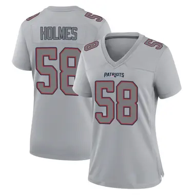 Xavier Holmes Women's Game New England Patriots Silver Atmosphere Fashion Jersey
