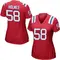 Xavier Holmes Women's Game Red New England Patriots Alternate Jersey