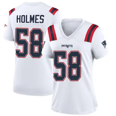 Xavier Holmes Women's Game White New England Patriots Jersey