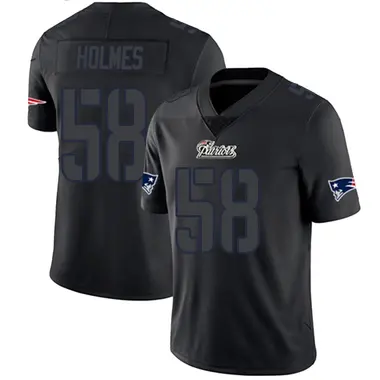 Xavier Holmes Youth Limited Black Impact New England Patriots Jersey