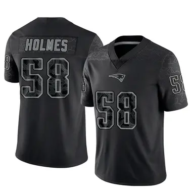 Xavier Holmes Youth Limited Black New England Patriots Reflective Jersey