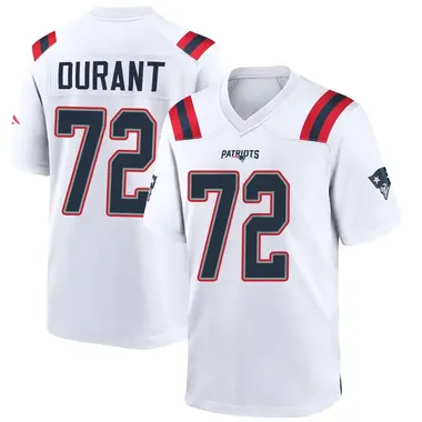 Yasir Durant Men's Game White New England Patriots Jersey