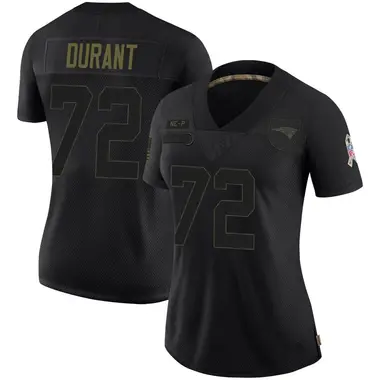 Yasir Durant Women's Limited Black New England Patriots 2020 Salute To Service Jersey