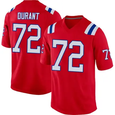Yasir Durant Youth Game Red New England Patriots Alternate Jersey