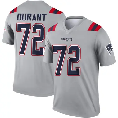 Yasir Durant Youth Legend Gray New England Patriots Inverted Jersey